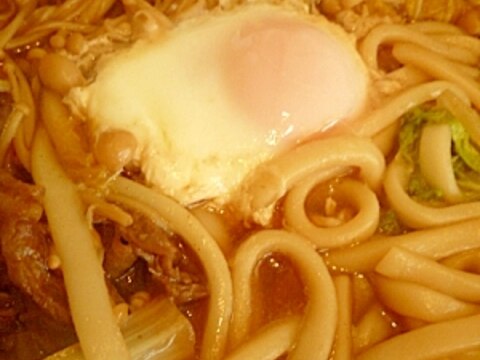 すき焼きの残りで濃厚うどん